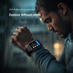 ⁦Oraimo Smart Watch 5 Lite (OSW-804), 2.01" HD Full Touch Screen IP68, Normal Usage Time 7 days Standby Time More than 28 days, Antibacterial Eartips – Black (12 Months Warranty)⁩ - الصورة ⁦6⁩