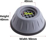 ⁦Boounyatin 4PCS Washing Machine Foot Pads, Shock and Noise Cancelling Washing Machine Support, Washing Machine Anti Vibrasion Pads, Washing Machine Stabilizer for All Washing Machine⁩ - الصورة ⁦2⁩