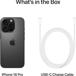 ⁦Apple iPhone 16 Pro (128 GB) - Black Titanium with Face ID | Tax Paid | 2 Years Official Warranty⁩ - الصورة ⁦3⁩