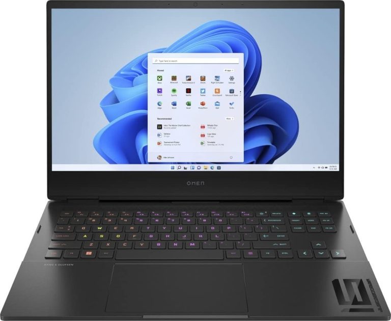HP OMEN 16-k0033dx Gaming Laptop -12th Intel Core i9-12900H, 16GB DDR5 RAM, 1TB SSD, 16.1" QHD (2560x1440) 165 Hz IPS 300 nits, NVIDIA GeForce RTX 3060 6GB GDDR6 Graphics, 4Z RGB