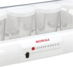 Sonai Yoghurt Maker, 8 Cups, 10 Watt, light indicator, White - MAR-1008 - الصورة 5