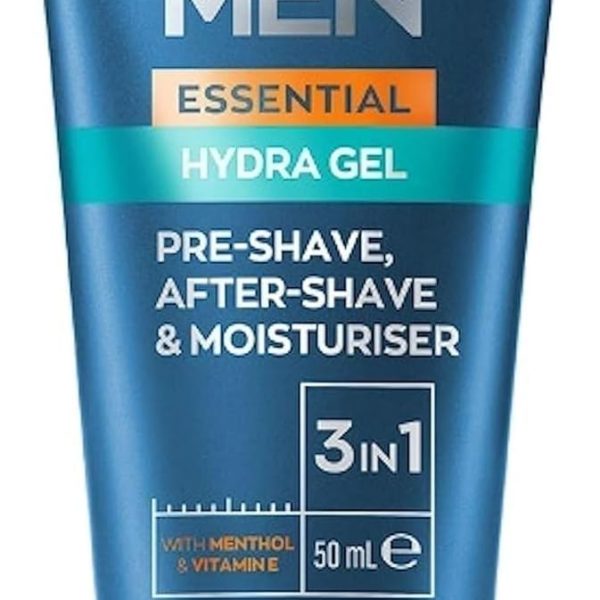 Avon Care Men Essential 3-in-1 Hydra Gel Used as Pre-Shave, After-Shave & Moisturizer with Menthol & Vitamin E - 50ml