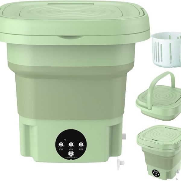 9L Multifunction Foldable Washing Machine - Compact and Portable Design - Ideal for Travel and Light Laundry - Multi Color