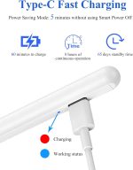 ⁦Kenkor Stylus for Touch Screens With Magnetic Design, Tablet POM 1.5mm Nib for Android iOS, iPad/Pro/Air/Mini/iPhone/Samsung/Smartphones and Tablets Devices (White)⁩ - الصورة ⁦3⁩