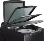 ⁦Haier 11KG Top Loading Fully Automatic, Direct Motion Inverter Motor, Rear Control, Soft Closing Door, Dark Silver, HWM110-B2178S⁩ - الصورة ⁦3⁩