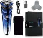 VGR V-305 Premium Cordless Rechargeable IPX7 Fully Waterproof 3 Head Electric Shaver Wet & Dry Rotary Shavers for Men with Pop-up Trimmer Super-Fast Charge 100 minutes Runtime with LED Digital Display