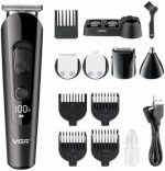 Vgr V175 Professional Cord Cordless Grooming Kit With 5 Guide Combs Runtime 150 Min Trimmer For Men, Black, Standard,1 Count