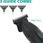 ⁦VGR 906 Fresh Fade Professional Hair Trimmer, 9000rpm Zero Gapped Beard Trimmer for Men, DLC T-Blade Cordless Hair Clipper for Barbers and USB Rechargeable, Green⁩ - الصورة ⁦6⁩