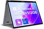 CHUWI MiniBook X 2-in-1 Laptop 10.51", 16GB LPDDR5 512GB SSD, Intel N150 (up to 3.6GHz), Windows 11 Convertible Laptop, 2TB SSD Expand, FHD IPS 2K Touchscreen, Backlit Keyboard, WiFi 6, BT5.2