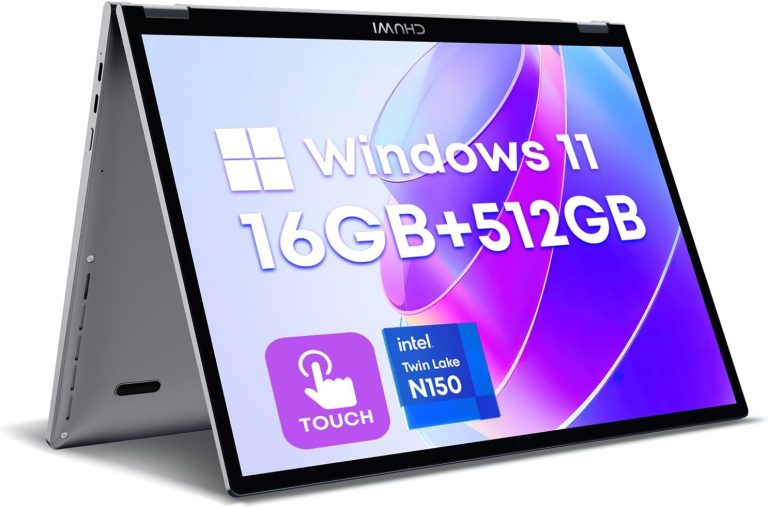 CHUWI MiniBook X 2-in-1 Laptop 10.51", 16GB LPDDR5 512GB SSD, Intel N150 (up to 3.6GHz), Windows 11 Convertible Laptop, 2TB SSD Expand, FHD IPS 2K Touchscreen, Backlit Keyboard, WiFi 6, BT5.2