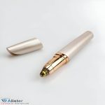 ⁦Portable Facial Epilator - USB Rechargeable Hair Removal Pen for Fine Hair on Eyebrows and Upper Lip in Sleek Silver Construction⁩ - الصورة ⁦3⁩