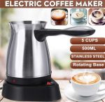 Turkish Coffee Kettle Greek Stainless Steel Electric Portable Stainless Steel 500ml Capacity