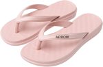 Romba Women's Flip Flops Summer Light Slippers - Comfortable Anti-Slip Sole for Beach, Home, Casual