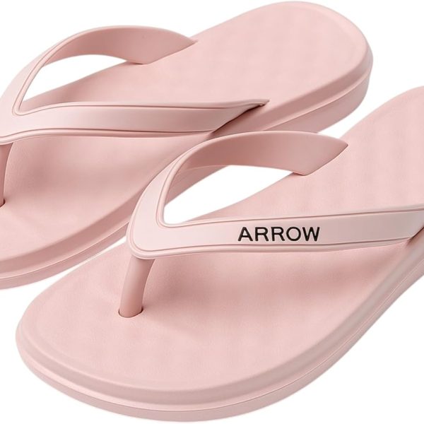 Romba Women's Flip Flops Summer Light Slippers - Comfortable Anti-Slip Sole for Beach, Home, Casual