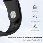 ⁦Dl3 Mobilak Silicone Strap Compatible with Huawei Watch Fit 3/Watch Fit 4 Pro/Fit 4 Sports Strap for Men Women Breathable Soft Replacement Strap Adjustable Waterproof Sports Straps⁩ - الصورة ⁦4⁩