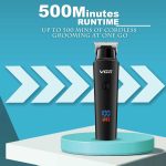 ⁦ماكينة حلاقة دقيقة V-937 للرجال من في جي ار مع شاشة LED، شحن USB، تشغيل سلكي ولاسلكي | 3 ملحقات امشاط توجيه للراحة واختيار التصفيف (اسود)⁩ - الصورة ⁦2⁩