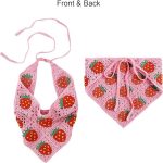 ⁦وشاح شعر كروشيه مزين بالزهور من فاشون مانيا، قطعتان من وشاح شعر للنساء، وشاح شعر بتصميم زهرة الأقحوان، منديل رأس عتيق للبنات⁩ - الصورة ⁦5⁩