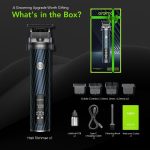⁦Oraimo SmartTrimmer 2 Pro | High Precision Beard Trimmer with 0.5mm Close Shaving & Adjustable Blade Head | Dual Speed Control with 150 Min Runtime | Digital Display & Travel Lock (Deep Blue) | Gift⁩ - الصورة ⁦9⁩