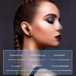 ⁦XFTOPSE M10 Wireless Bluetooth 5.1 Headphones, IPX7 Waterproof TWS Stereo Earphones with Wireless Charging Case, Built-in Microphone, Black⁩ - الصورة ⁦2⁩