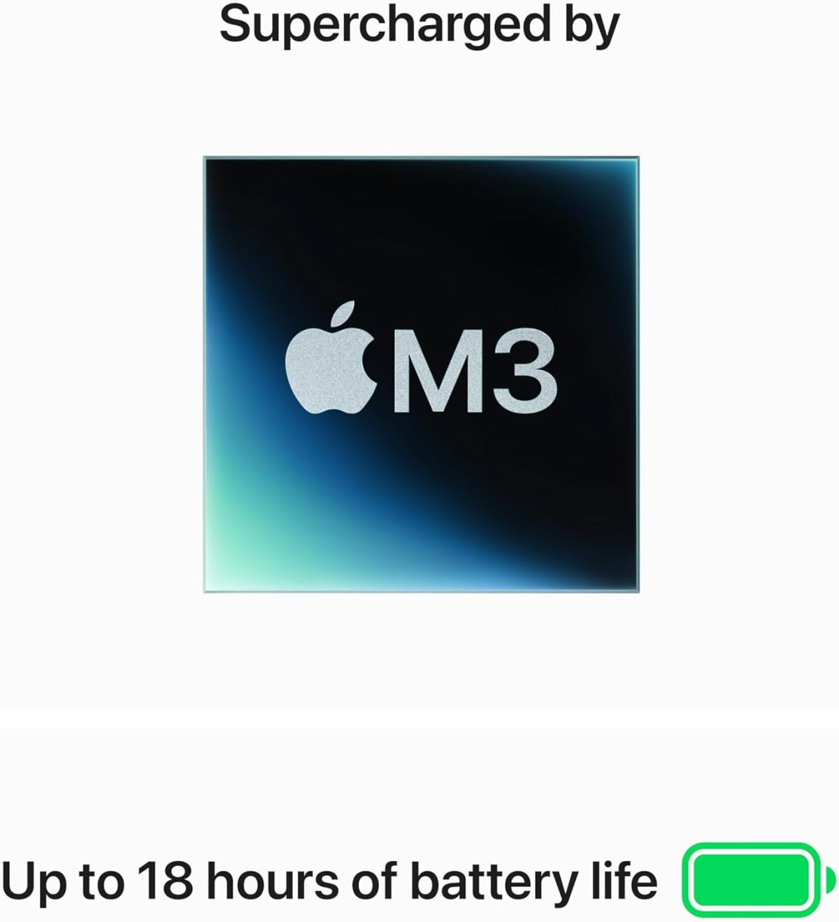 ⁦Apple 2024 MacBook Air 15-inch Laptop with M3 chip: Built for Apple Intelligence, 15.3-inch Liquid Retina Display, 16GB Unified Memory, 512GB SSD Storage, Backlit Keyboard, Touch ID; Midnight⁩ - الصورة ⁦3⁩