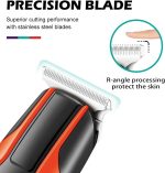 ⁦ماكينة احترافية لاسلكية لحلاقة اللحية V-999 موتور ثنائي مع أمشاط توجيه وفرشاة وسلك USB للرجال والعائلة والحيوانات الأليفة ببطارية ليثيوم أيون قابلة لإعادة الشحن ومدة تشغيل 120 دقيقة من في جي ار⁩ - الصورة ⁦4⁩