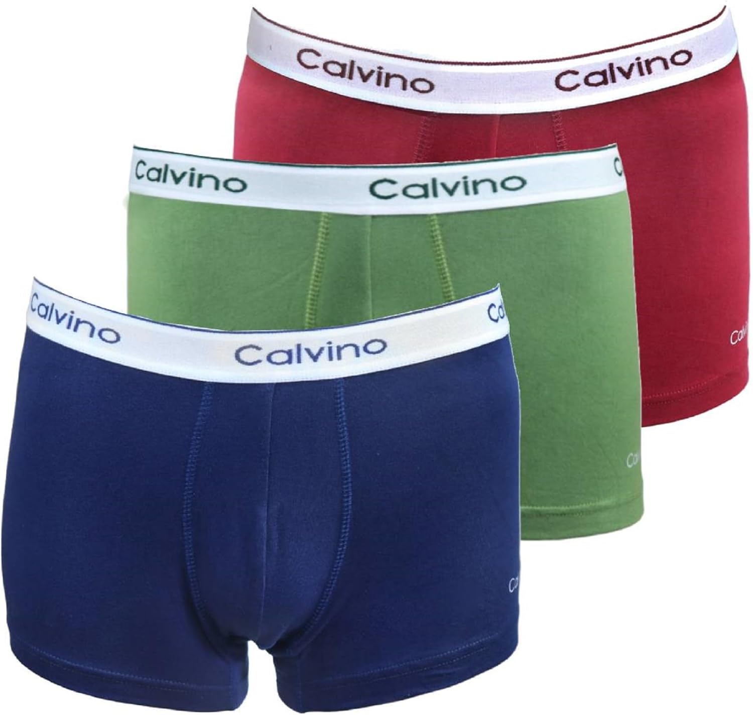 612w4uPxm3L._AC_SL1500_.jpg طقم بوكسر قصير بخصر منخفض للرجال من 3 قطع في عبوة واحدة من كالفينو