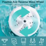 ⁦AVCXEC Ultrasonic Mini Washing Machine, Portable Mobile Washing Machine with Switch, Multifunctional Ultrasonic Turbine with USB for Motorhomes, Dormitories, Home, Travel, Camping⁩ - الصورة ⁦4⁩