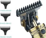 Quicknik Trimmer Men, Hair Clipper Cordless Dragon Style Electric Shaver for Beard, Hairs, Mustache and Face, Zero Gapped T-Blade Clippers with 4 Size Hair Guide Combs Perfect Men's Grooming Kit