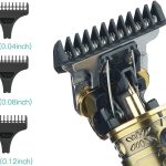 Quicknik Trimmer Men, Hair Clipper Cordless Dragon Style Electric Shaver for Beard, Hairs, Mustache and Face, Zero Gapped T-Blade Clippers with 4 Size Hair Guide Combs Perfect Men's Grooming Kit