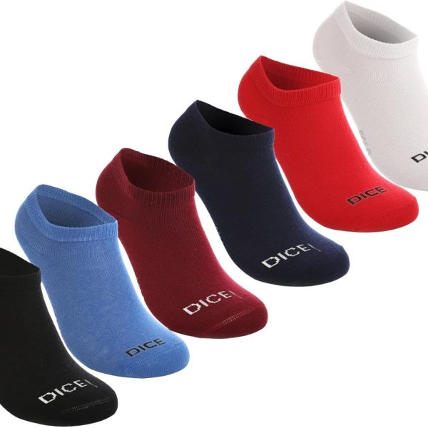 شرابات قصيرة من دايس، عبوة من 6 شرابات للاطفال، متعددة الألوان