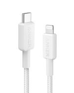 ⁦Anker USB-C to Lightning Cable, 0.9 Meters, FOR Apple Devices, 322 USB-C to Lightning Cable, White (0.9M, White)⁩ - الصورة ⁦6⁩