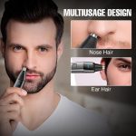 ⁦V-603 Professional Nose and Body Trimmer, 1200mAh Battery, 2 Speed Settings, IPX5 Waterproof, LED Display, Black⁩ - الصورة ⁦6⁩