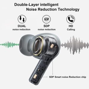 ⁦Wireless Earbuds (PRO 2nd generation) Bluetooth for Android/iOS with Touch Control, Noise Canceling, Charging case⁩ - الصورة ⁦4⁩