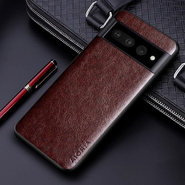 جراب متوافق مع جوجل Pixel 7 ، - غطاء حماية مقاوم للصدمات - غطاء فائق الجودة مقاوم للانزلاق - غطاء واقي مضاد للخدش - لون كافيه