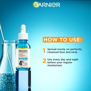 ⁦Garnier Skinactive Fast Clear Booster Face Serum, For Acne Prone Skin, With Salicylic Acid, 30ml⁩ - الصورة ⁦8⁩