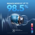 ⁦Anker soundcore Liberty 4 NC Wireless, 98.5% Noise Reduction, Adaptive Noise Cancelling to Ears 50H Battery, Wireless Charging, Bluetooth 5.3+ 18 Months Local Warranty - Black⁩ - الصورة ⁦5⁩