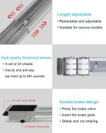 More In Washer Dryer Fridge Stand Movable Base - Washing Machine Refrigerator Base Stand Bracket Fridge Washing Machine Trolley Bracket Mount Convenient Movable Adjustable (Silver) - الصورة 2