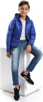 ⁦Andora Boys Long Sleeves Quilted Pattern-36W24B30307 Jacket⁩ - الصورة ⁦6⁩