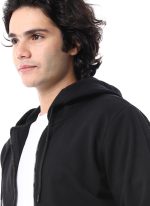 Andora mens Zipper Closure Hooded Fleeced Sweatshirt - الصورة 4