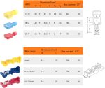 ⁦Nilight 120 Pcs/60 Pairs Quick Splice Wire Terminals T-Tap Self-stripping with Nylon Fully Insulated Male Quick Disconnects Kit⁩ - الصورة ⁦3⁩