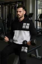 ⁦Miza Men's Winter Sport 2 Piece Hoodie and Pants Solid Color Comfortable Outdoor Gym Casual⁩ - الصورة ⁦5⁩