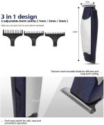 Kemei KM-5021 3 In 1 Rechargeable Trimmer & Clipper - الصورة 5