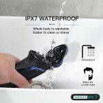 ⁦VGR V-306 Premium Cordless Rechargeable IPX7 Fully Waterproof 3 Head Electric Shaver Wet & Dry Rotary Shavers with Pop-up Trimmer Super-Fast Charge 90 minutes Runtime with LED Digital Display - Blue⁩ - الصورة ⁦5⁩