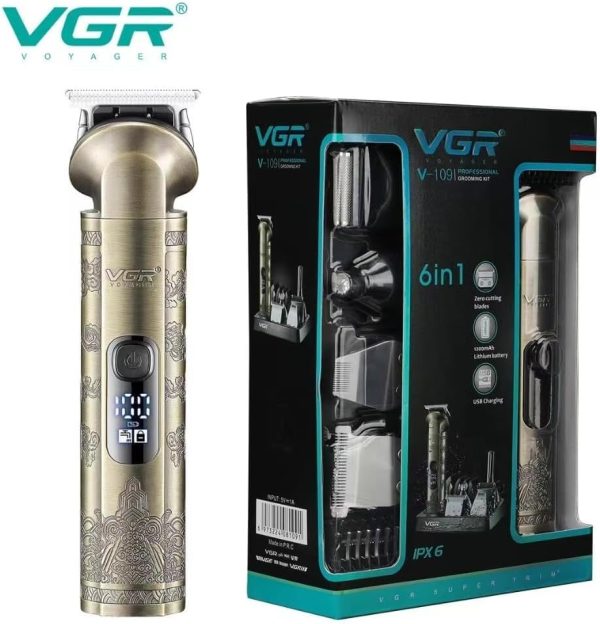 Vgr V-109 Waterproof Ipx6 6 In 1 Professional Set Hair Beard Trimmer Clipper Shaver Nose Trimmer Mesin Gunting Rambut 2 616q8KMaBIL. AC SL1024
