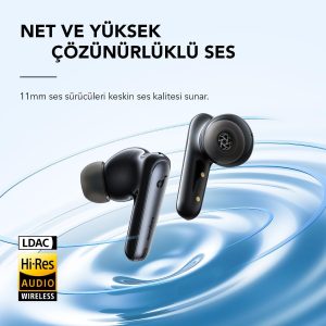 ⁦Anker soundcore Liberty 4 NC Wireless, 98.5% Noise Reduction, Adaptive Noise Cancelling to Ears 50H Battery, Wireless Charging, Bluetooth 5.3+ 18 Months Local Warranty - Black⁩ - الصورة ⁦4⁩