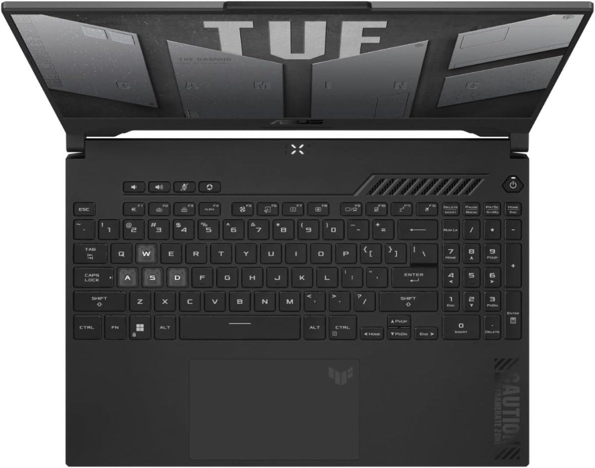 ⁦ASUS TUF Gaming F15 13th Gen Intel Core i7-13620H Processor 16GB RAM 512GB SSD2, GeForce RTX 4050 6 GB, Windows 11 FHD Laptop, 15.6-Inch Size, Grey⁩ - الصورة ⁦2⁩