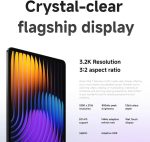 ⁦XIAOMI Pad 7 8 + 256 GB Mi Tablet, 11.2 Inch Display, Standby Time Up to 33.9 Days, Blue⁩ - الصورة ⁦2⁩