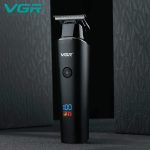 ⁦VGR V-937 Professional Rechargeable Hair Trimmer with USB Charging Cable, LED Display, Stainless Steel blades, 3 Guide Combs for Men, 2000 mAh Li-ion Battery (Black)⁩ - الصورة ⁦5⁩