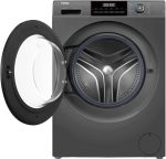 ⁦Haier 8 KG Front Loading Washing Machine, 525 mm Super Drum, BLDC Inverter Motor, Laser Welding, Steam, Silver, HW80-BP14929AS6⁩ - الصورة ⁦5⁩