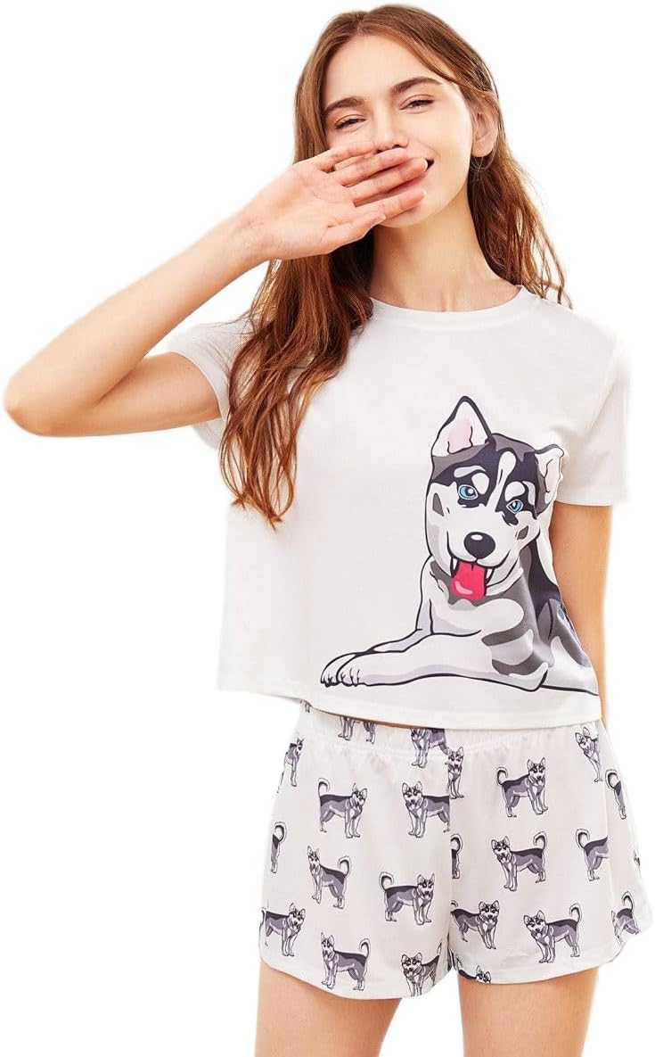 618PuNicexL._AC_SL1199_.jpg Women's Summer Printed Pajama Set